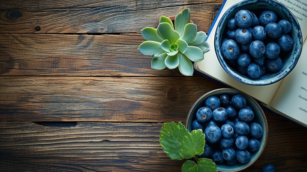 Blueberries rich in anthocyanins