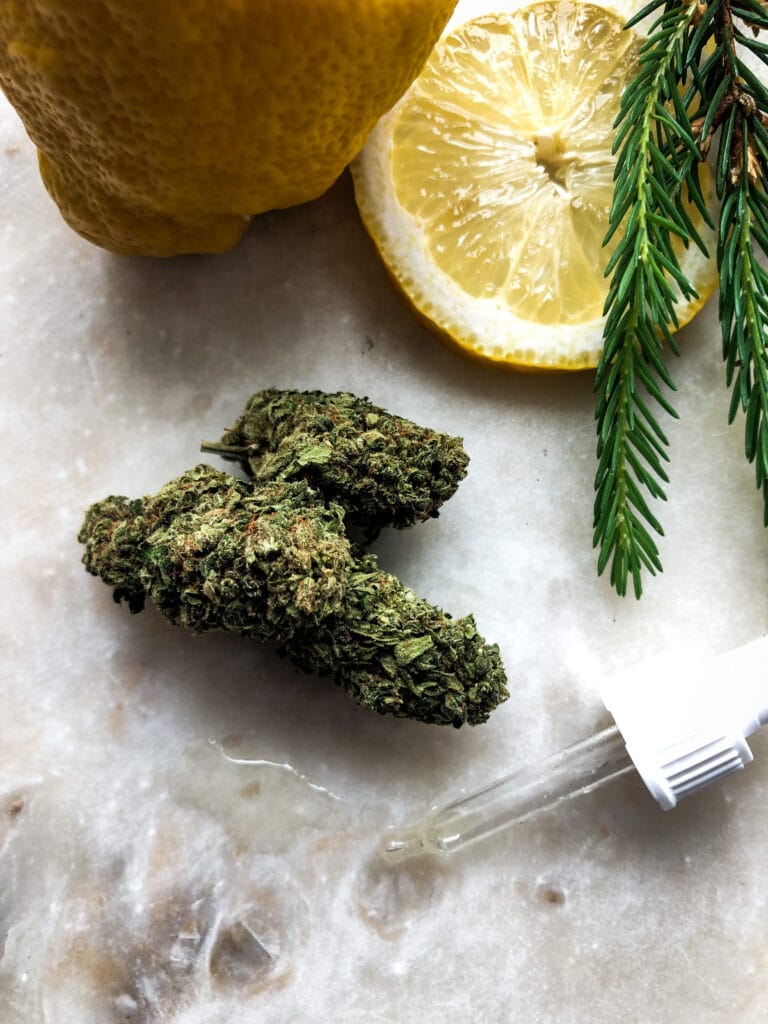 cbd-öl und blume