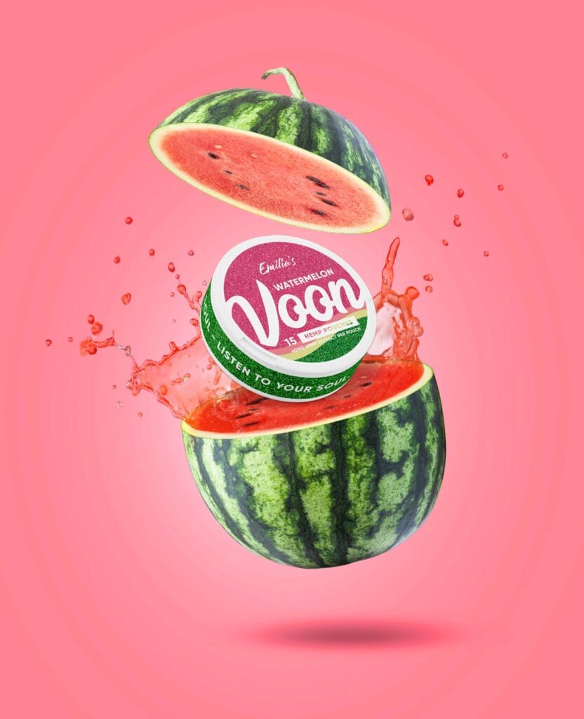 Voon-vandmelon inde i en åben vandmelon