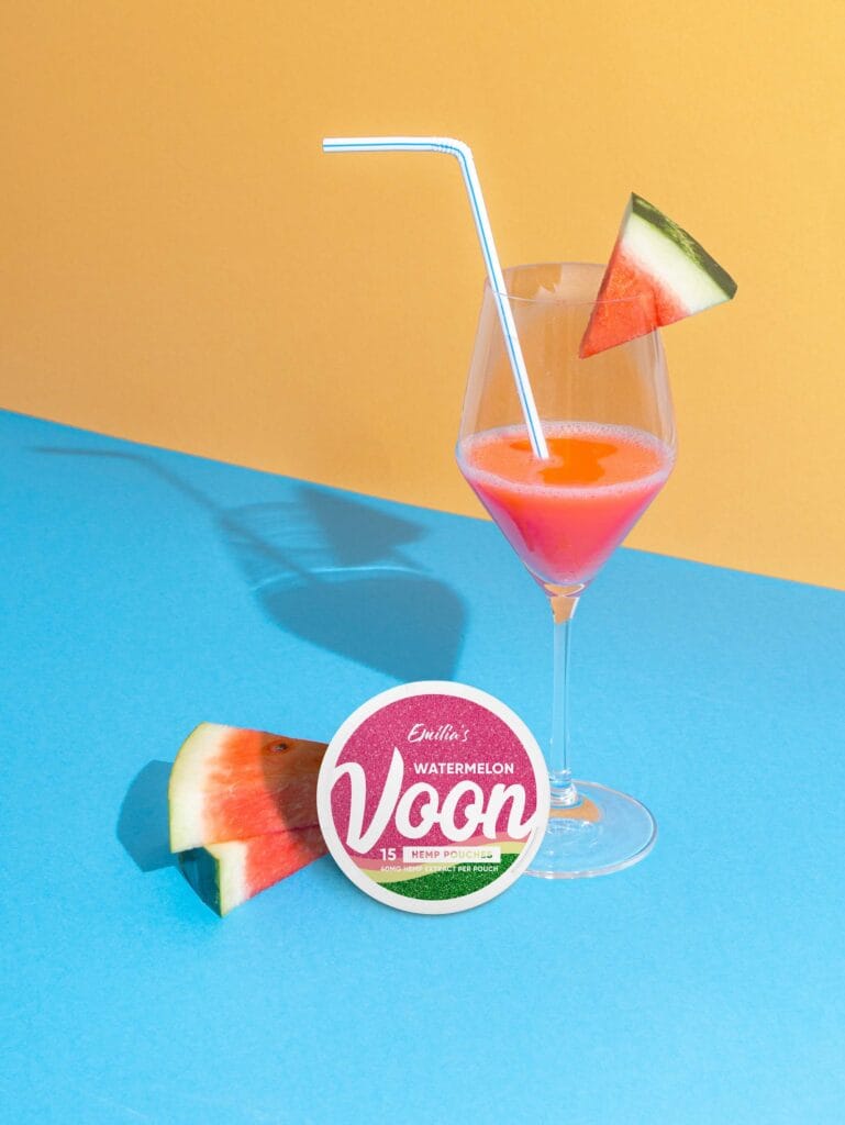 Waterlemon-drink med sugerør