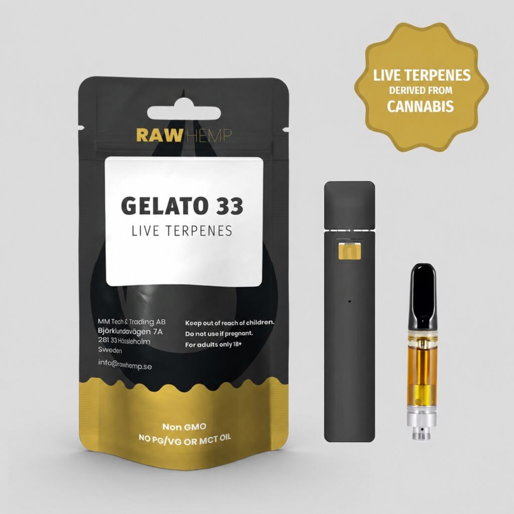 Gelato 33 Live terpenen CDT CBD-vape