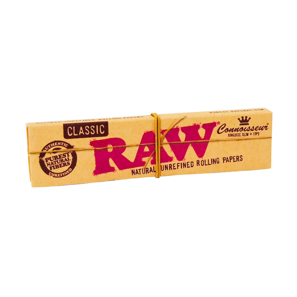 Bibułki do skręcania RAW Classic Connoisseur King Size Slim z filtrami