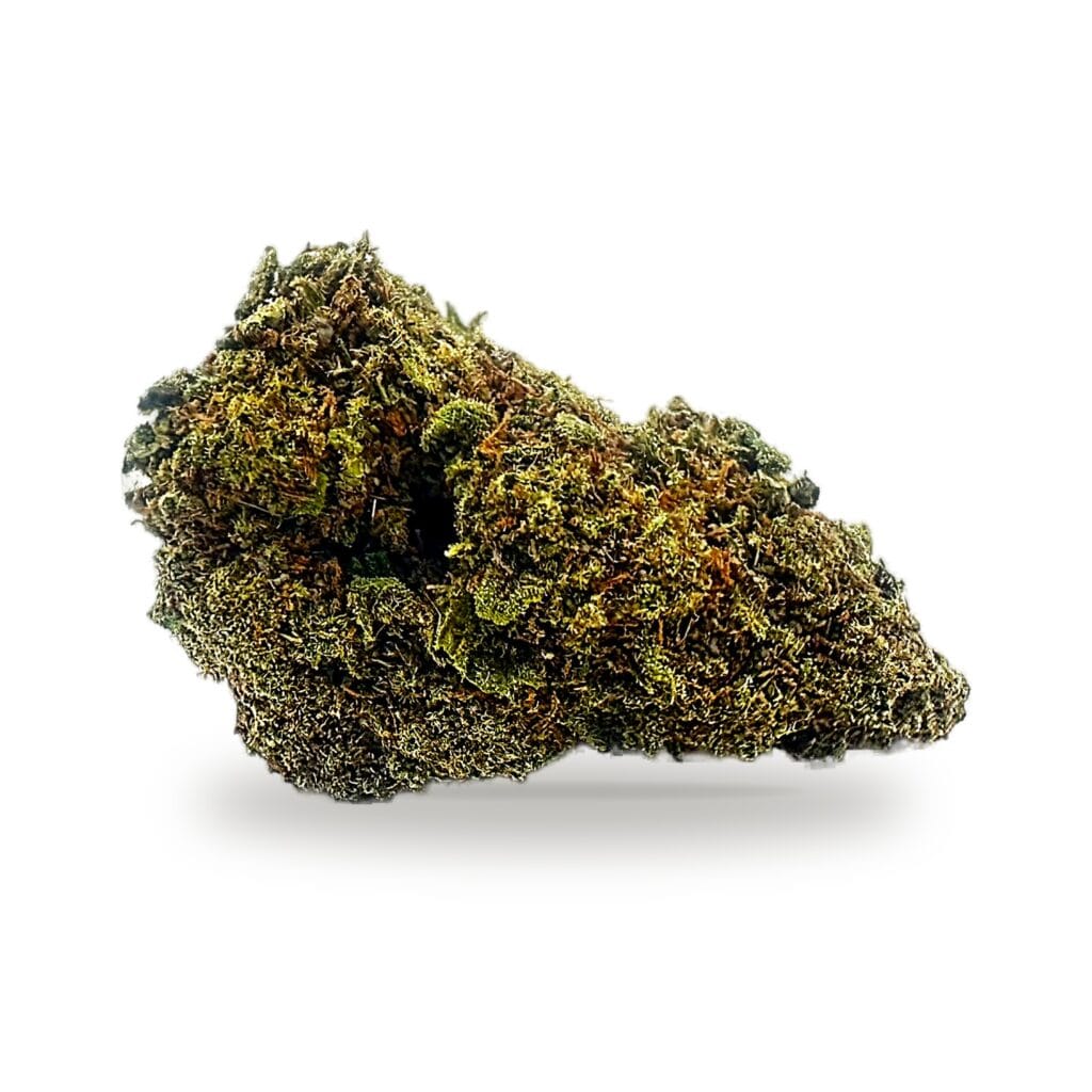 Candy Kush CBD flower from Raw Hemp, light green and dense buds with plenty of trichomes
