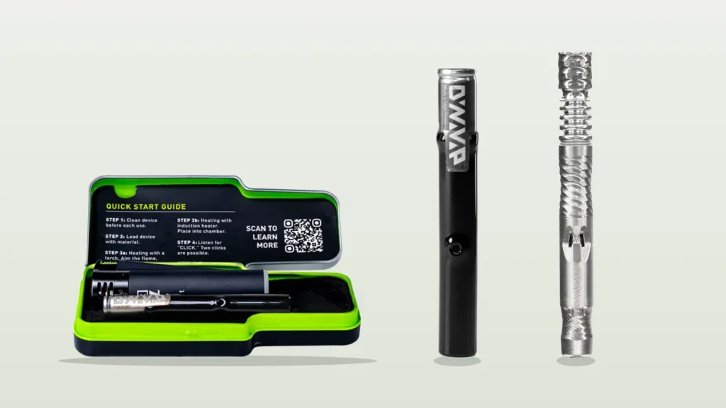 DynaVap G3 van glas, opbergetui en VapCap M van roestvrij staal