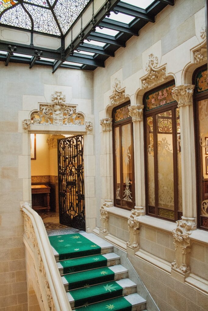 The staircase of the Hash Marihuana & Hemp Museum in Barcelona