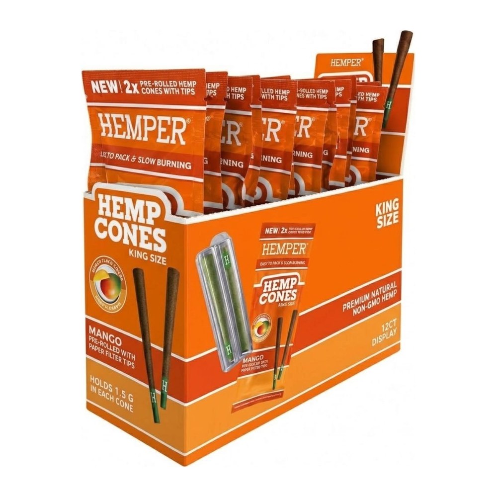 Hemper Hemp Cones King Size Mango displayssa