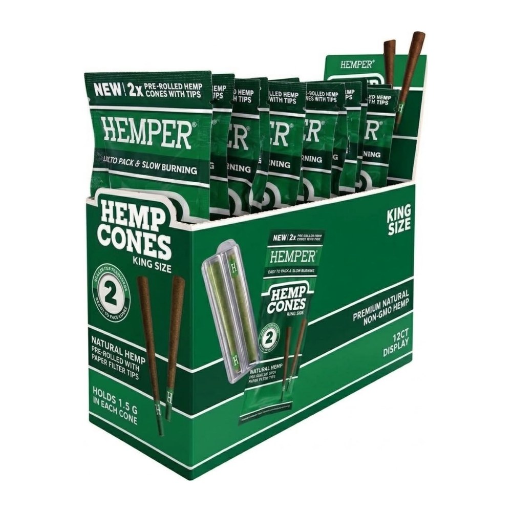 Hemper Hemp Cones King Size Natural en expositor