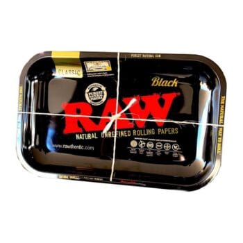 RAW Rolling Tray Black Small i sort metal