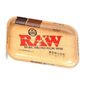 RAW Rolling Tray Small i metal med klassisk RAW-design