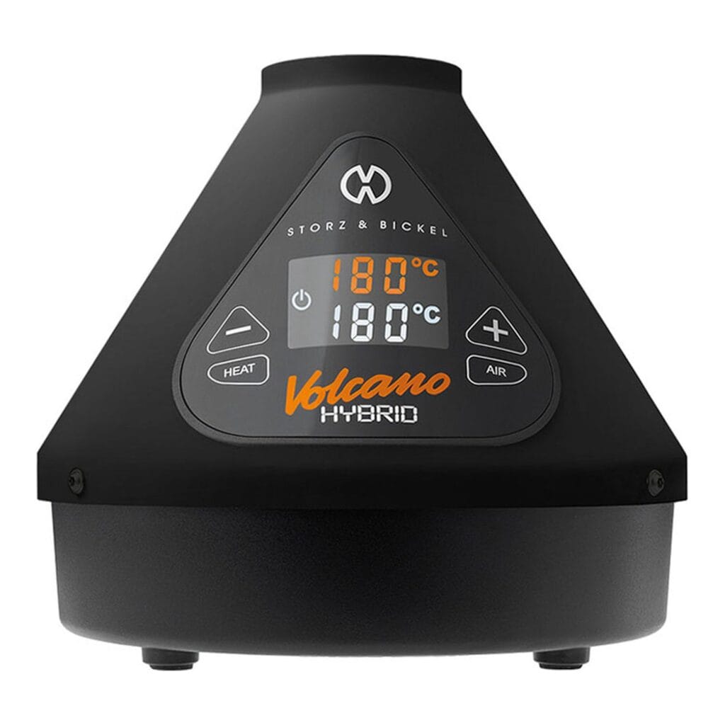 Storz & Bickel Volcano Hybrid Onyx edestä näytön kanssa