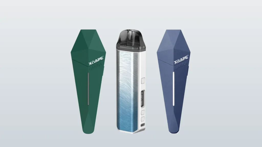 XVAPE Lanza in groen, Aria+ in Frostwave en Lanza in blauw
